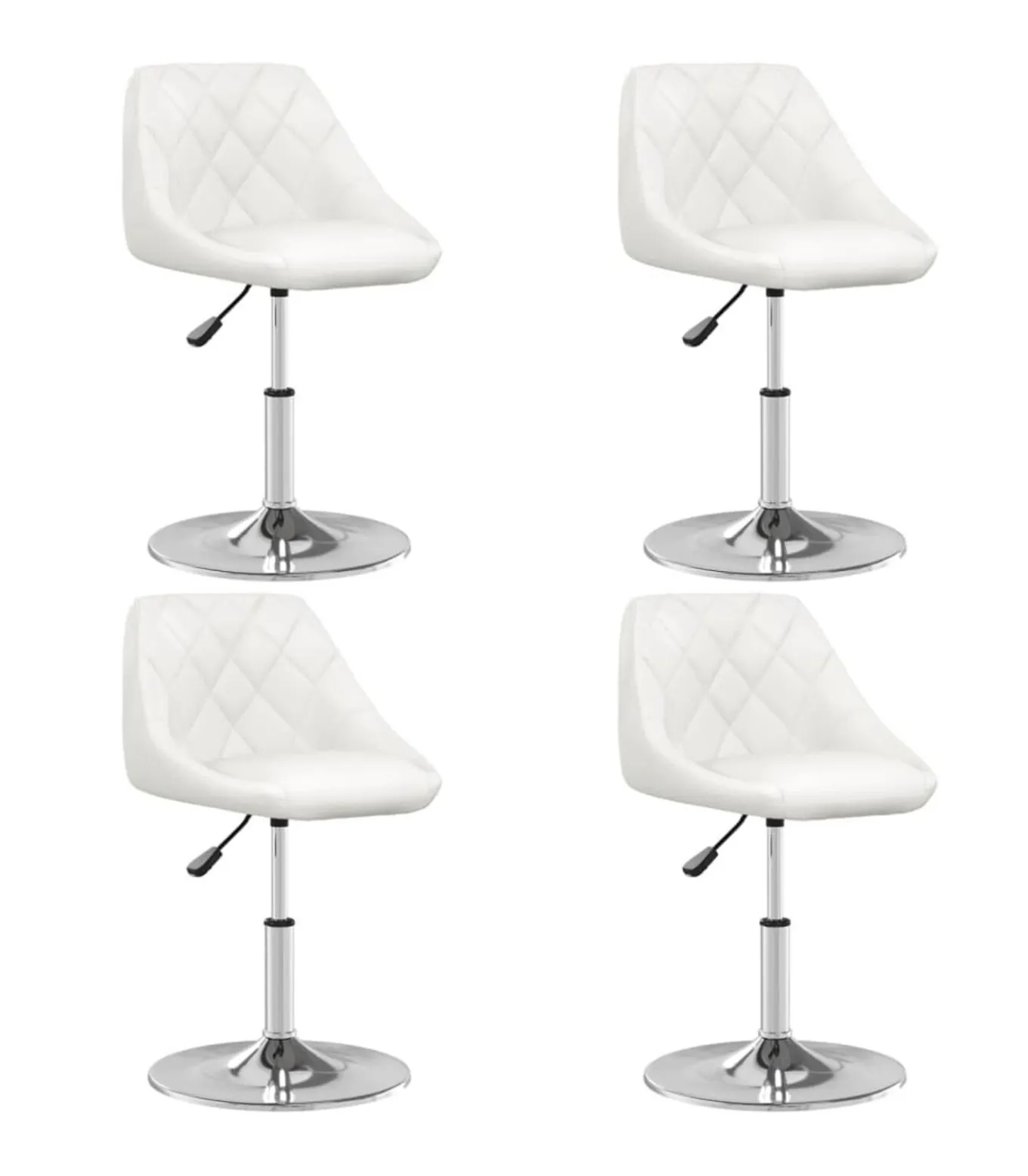 Eetkamerstoelen 4 st kunstleer wit