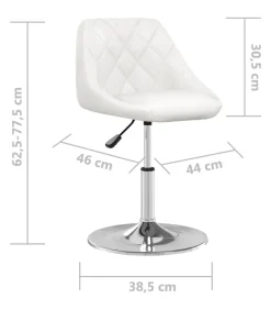 Eetkamerstoelen 4 st kunstleer wit