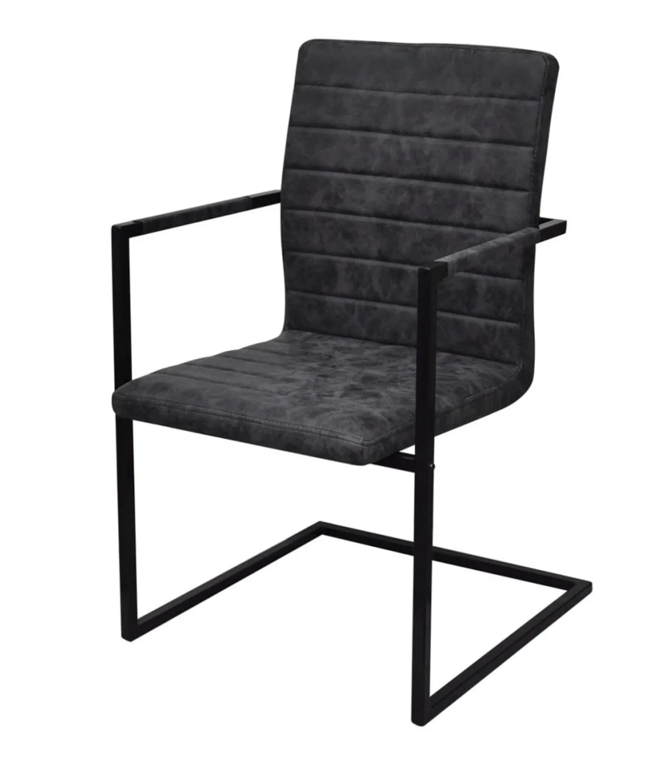 Eetkamerstoelen 4 st kunstleer zwart