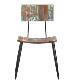 Eetkamerstoelen 4 st massief gerecycled hout