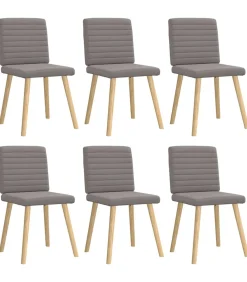 Eetkamerstoelen 6 st stof taupe