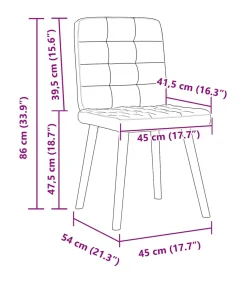 Eetkamerstoelen 2 st stof wolk grijs