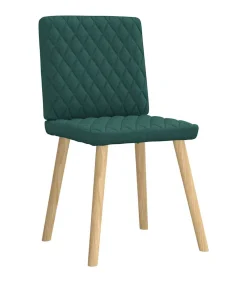Eetkamerstoelen 4 st stof donkergroen