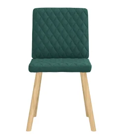 Eetkamerstoelen 4 st stof donkergroen