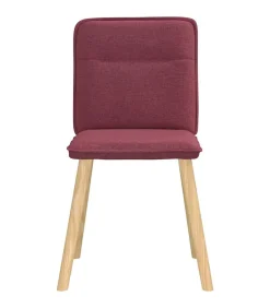 Eetkamerstoelen 4 st stof wijnrood