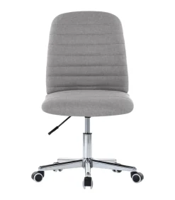 Eetkamerstoelen 6 st stof lichtgrijs