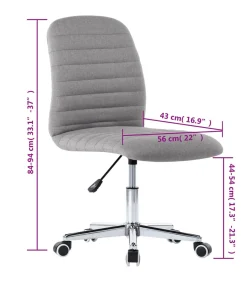 Eetkamerstoelen 6 st stof lichtgrijs