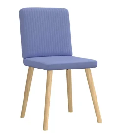 Eetkamerstoelen 4 st stof jeansblauw