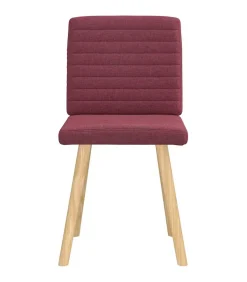 Eetkamerstoelen 2 st stof wijnrood