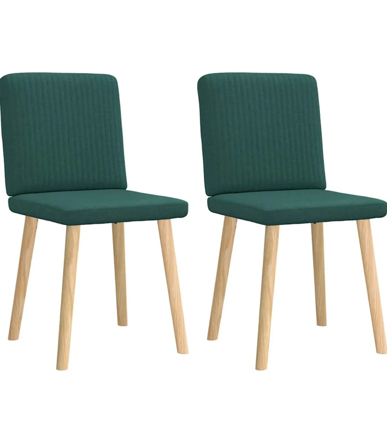 Eetkamerstoelen 2 st stof donkergroen