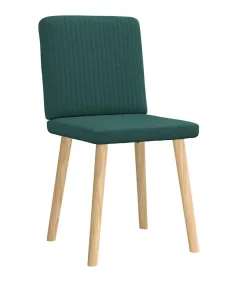 Eetkamerstoelen 2 st stof donkergroen