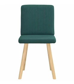 Eetkamerstoelen 2 st stof donkergroen