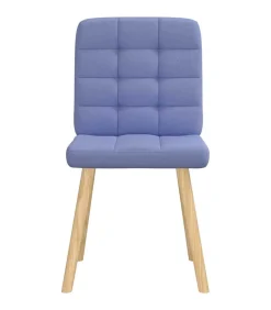 Eetkamerstoelen 4 st stof jeansblauw