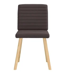 Eetkamerstoelen 4 st stof donkerbruin