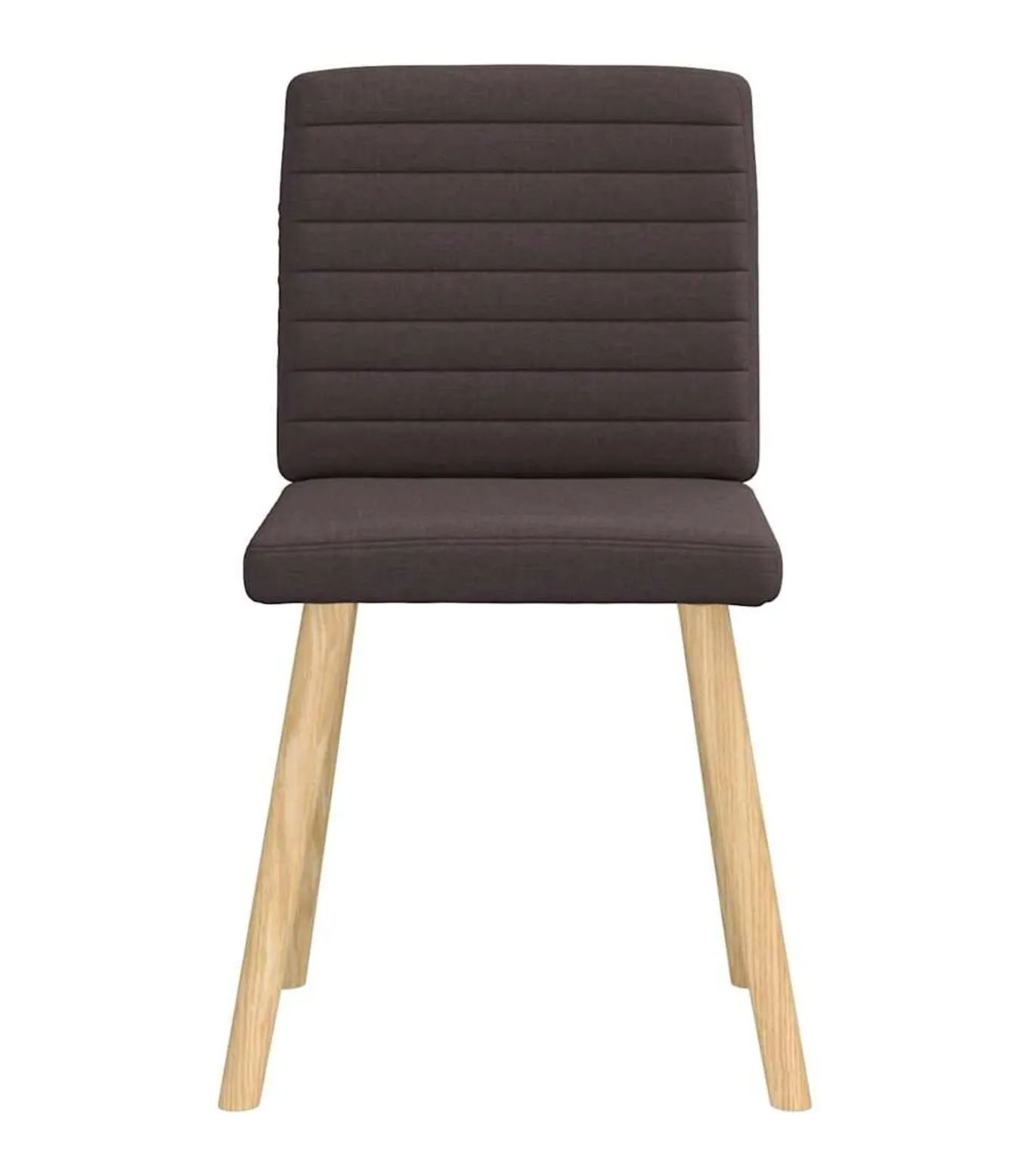 Eetkamerstoelen 4 st stof donkerbruin