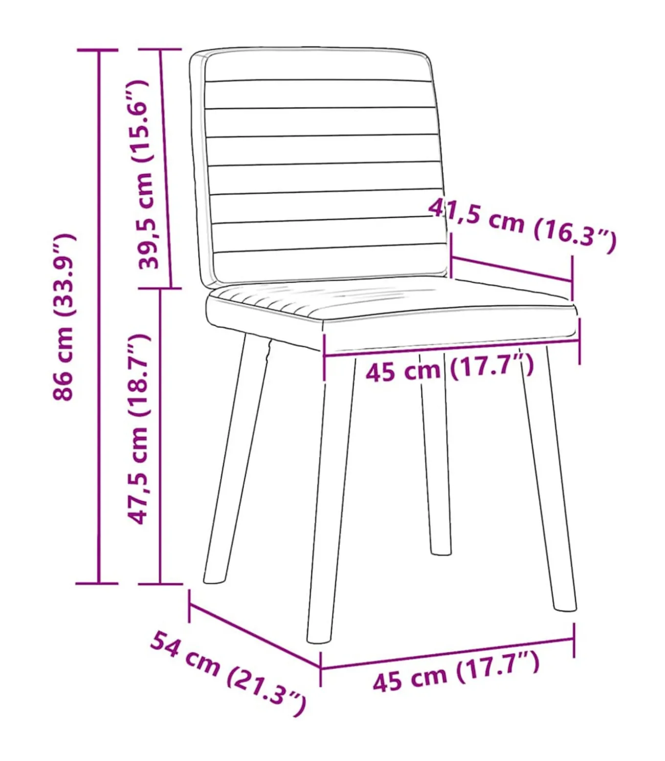 Eetkamerstoelen 4 st stof donkerbruin