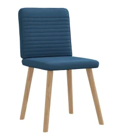 Eetkamerstoelen 4 st stof blauw