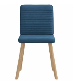 Eetkamerstoelen 4 st stof blauw