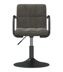 Eetkamerstoelen draaibaar 2 st fluweel donkergrijs