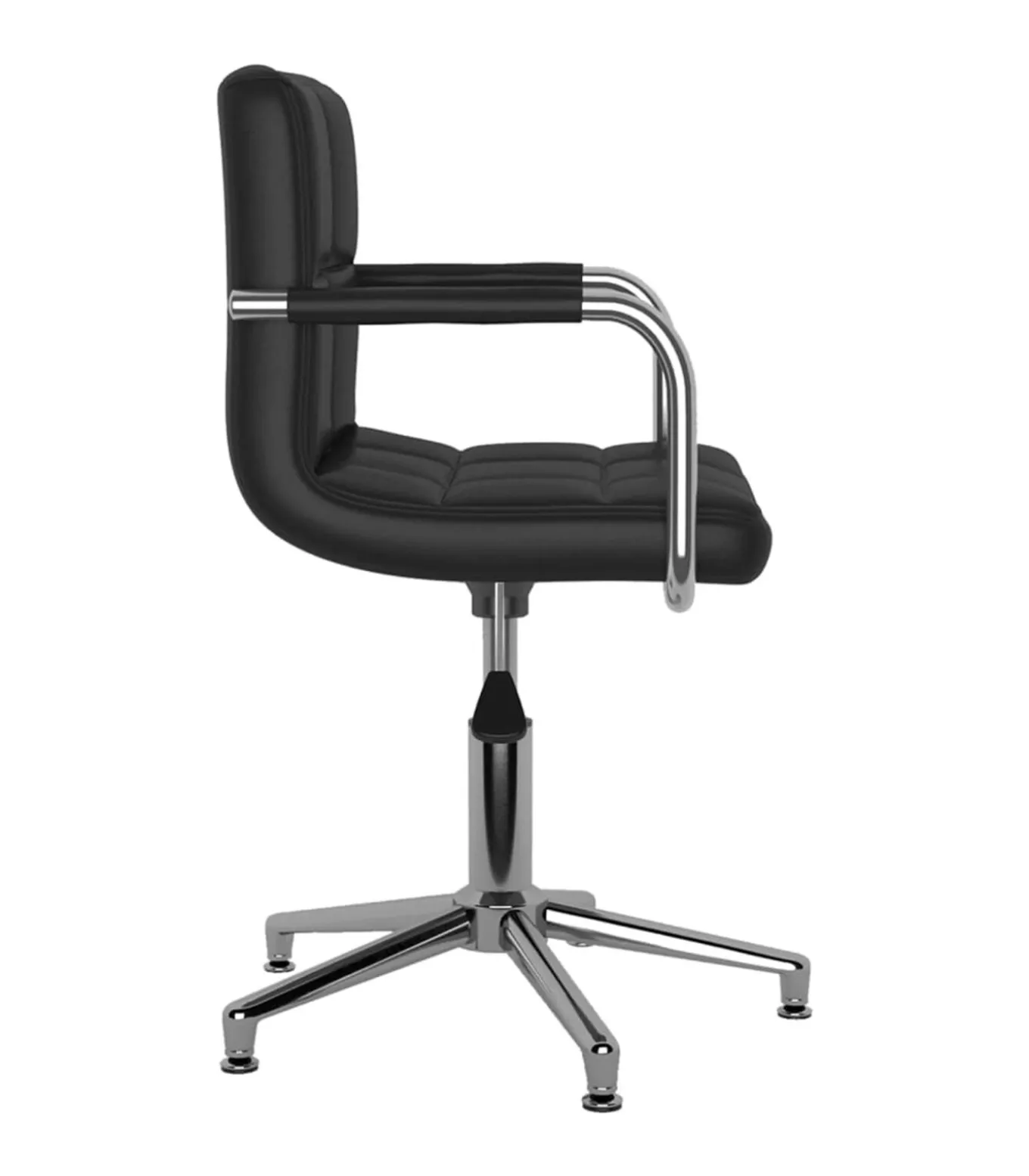 Eetkamerstoelen draaibaar 4 st kunstleer zwart