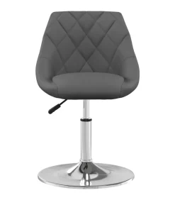 Eetkamerstoelen draaibaar 6 st fluweel donkergrijs