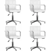 Eetkamerstoelen draaibaar 4 st kunstleer wit