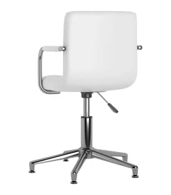 Eetkamerstoelen draaibaar 4 st kunstleer wit