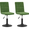 Eetkamerstoelen draaibaar 2 st fluweel donkergroen