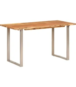 Eettafel 140x70x76 cm massief acaciahout
