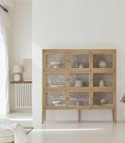 Eiken vitrinekast 160 Tana