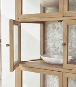 Eiken vitrinekast 160 Tana