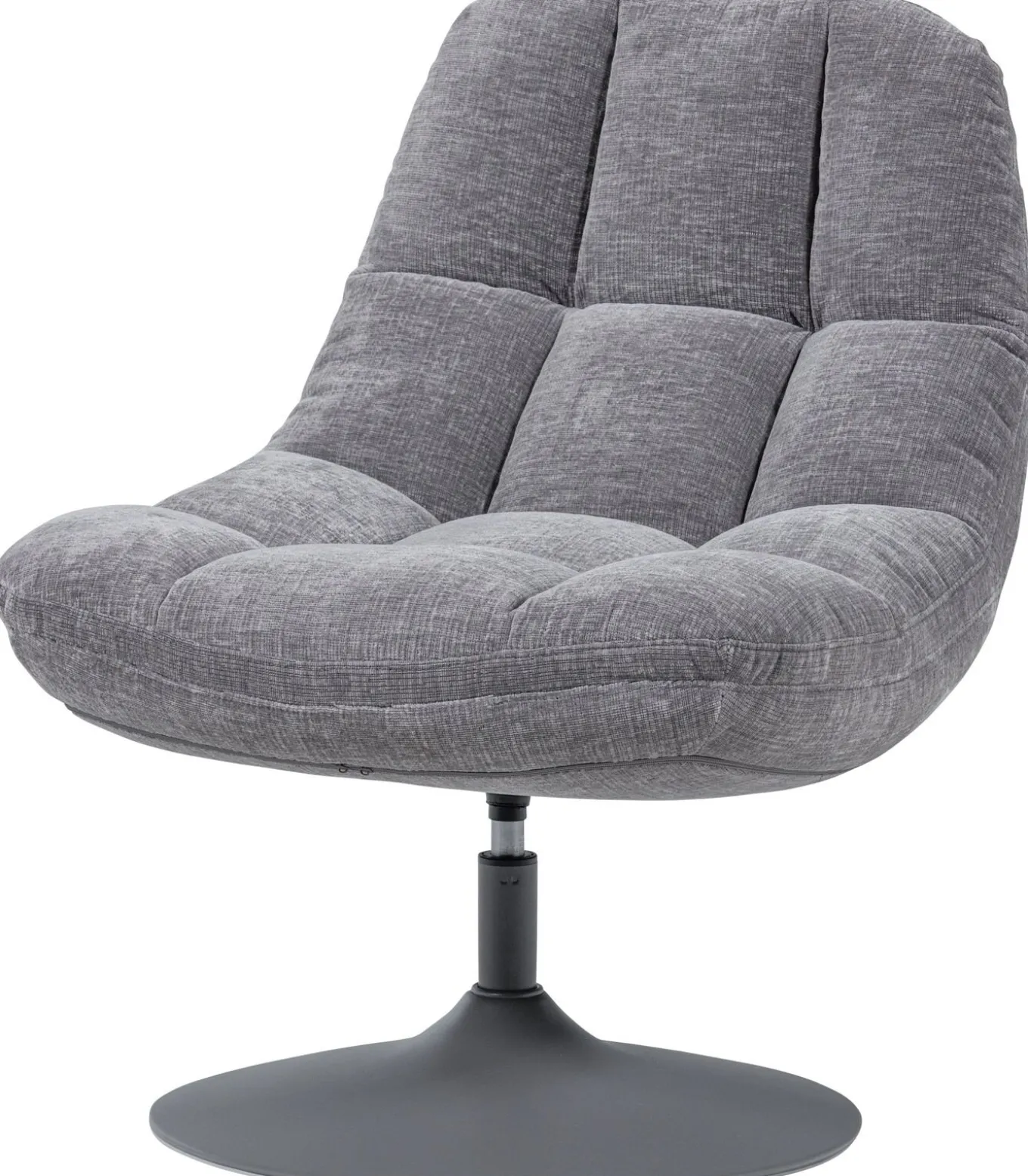 Elvi Draaifauteuil - Chenille Structuur - Lichtgrijs - 81x73x84