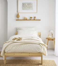 Equilibre - Bedlinnenset Dekbedovertrek + vierkante kussensloop in flanellen chambray katoen