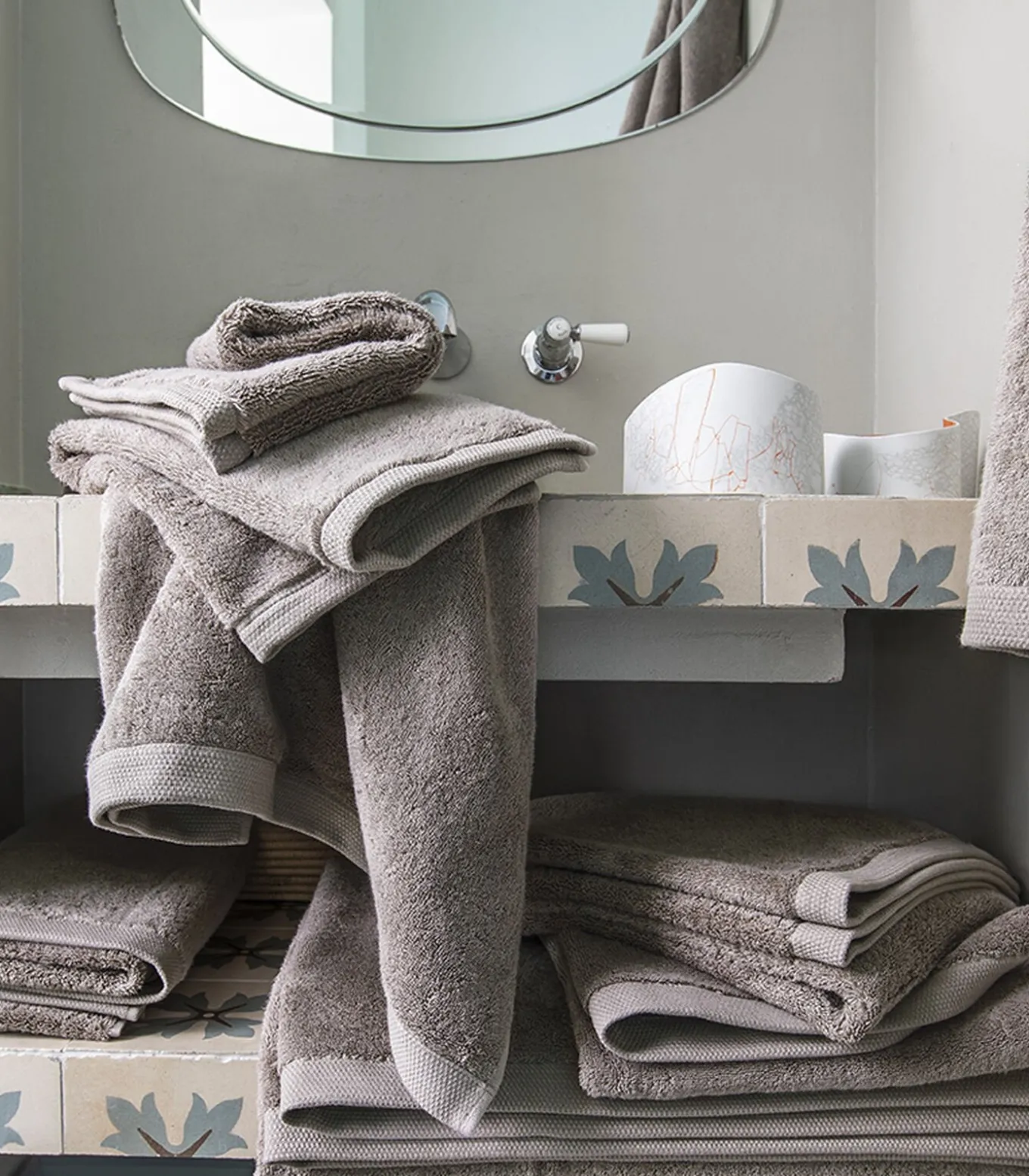 Ess-cadre - Effen badmat van biologisch katoen