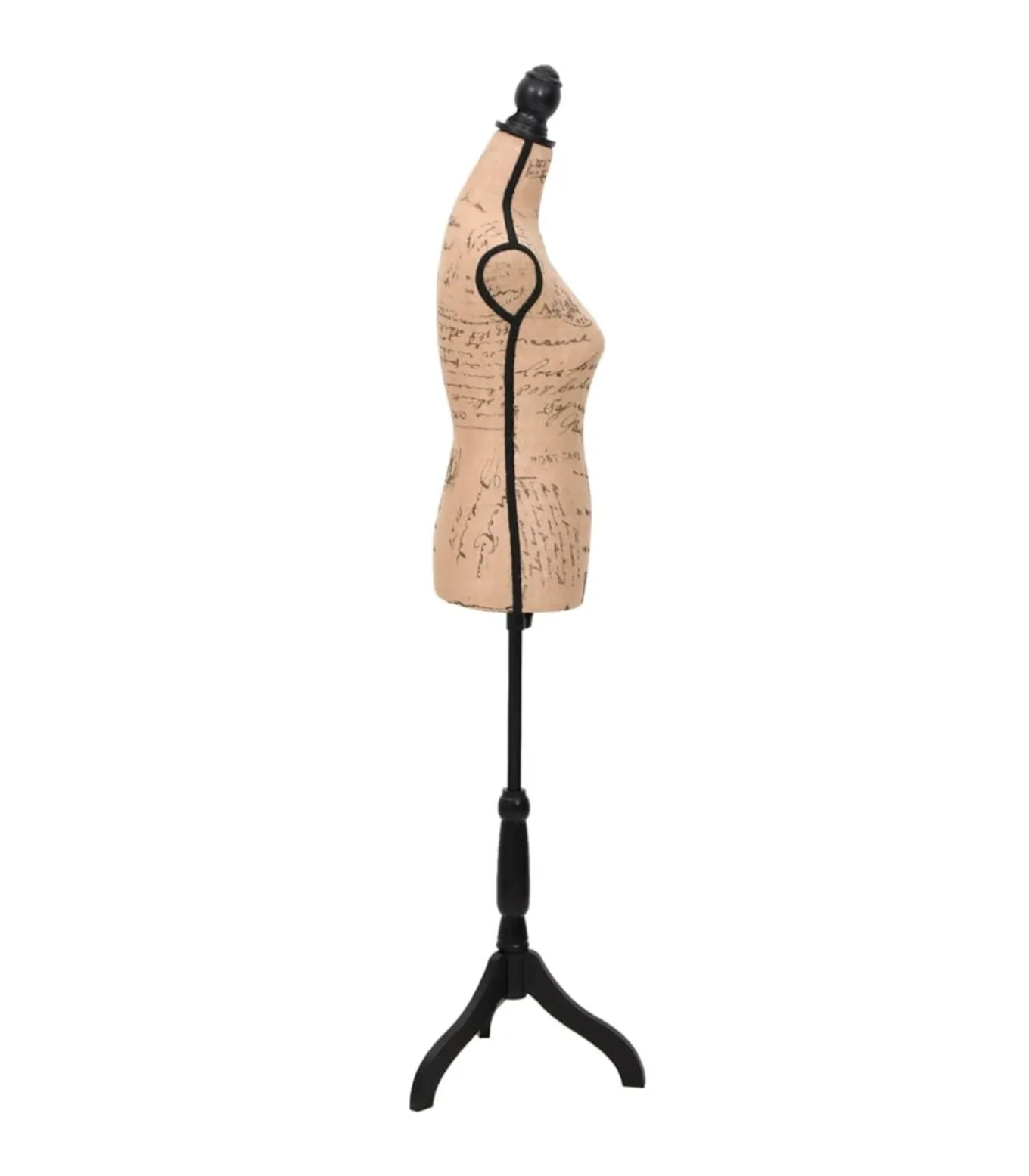 Etalagepop torso vrouw jute bruinzwart