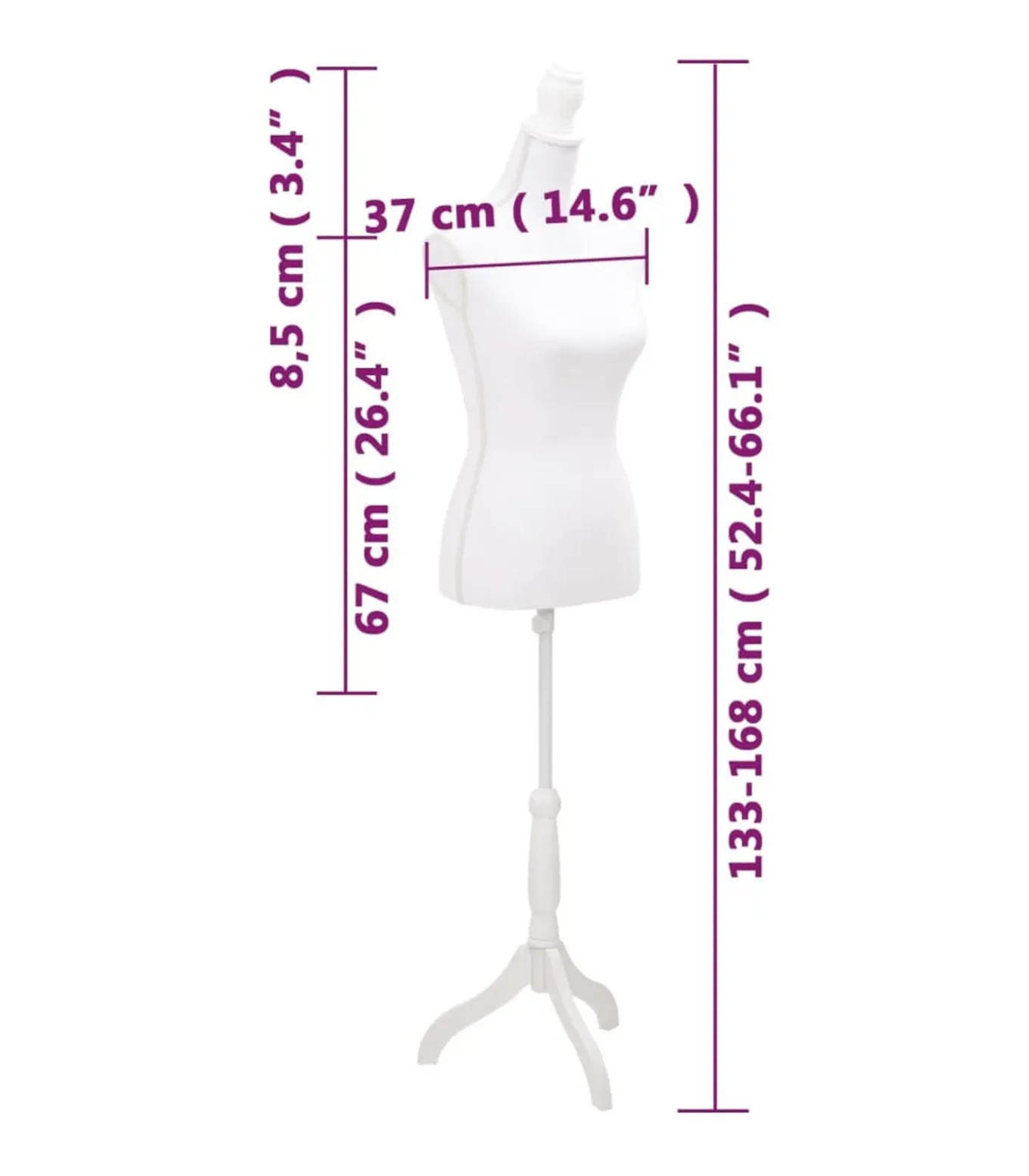 Etalagepop torso vrouw wit