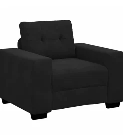 Fauteuil 60 cm fluweel zwart