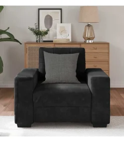 Fauteuil 60 cm fluweel zwart
