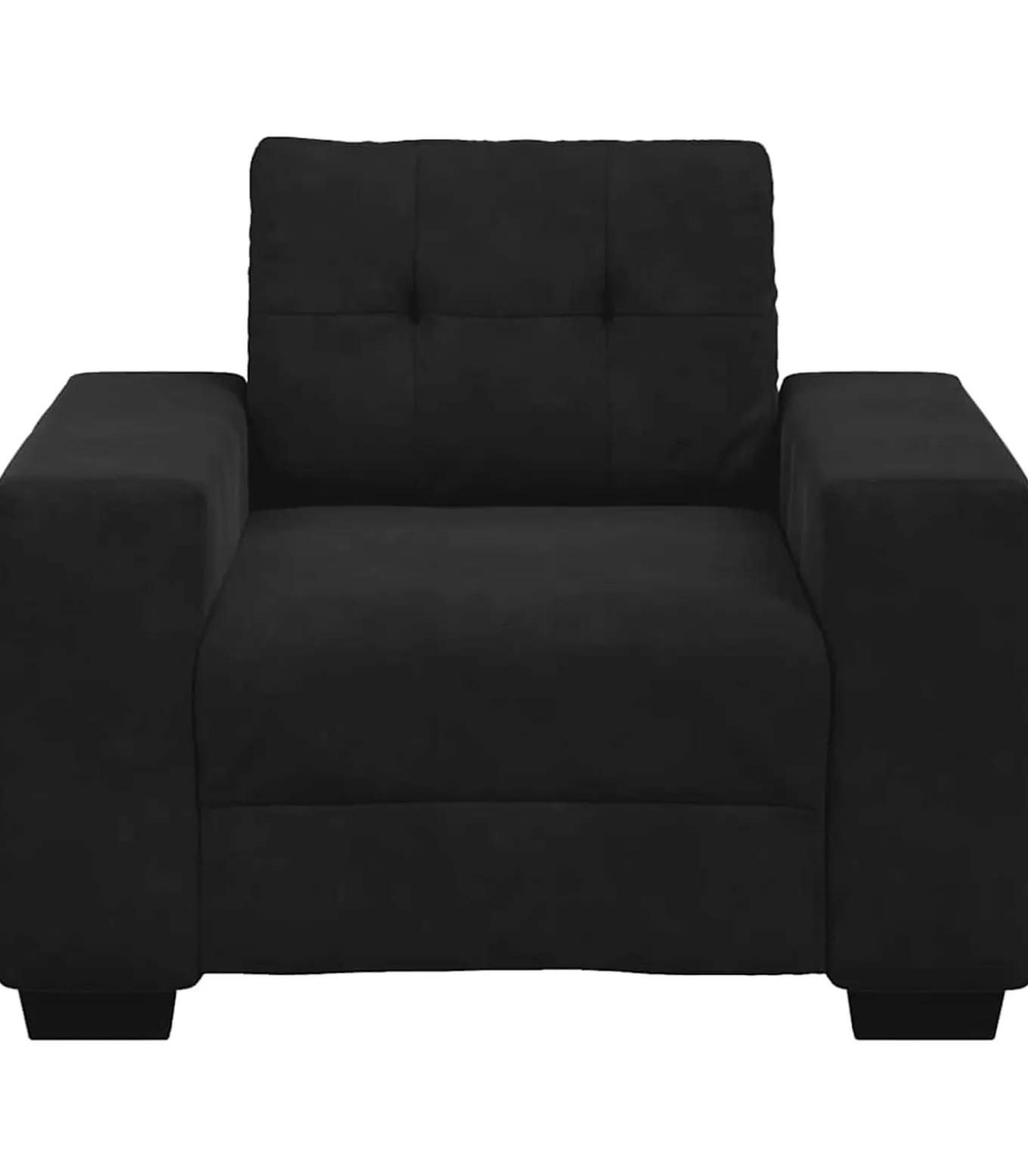 Fauteuil 60 cm fluweel zwart