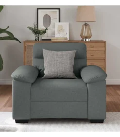 Fauteuil 60 cm stof donkergrijs