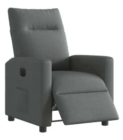 Fauteuil elektrisch verstelbaar stof donkergrijs