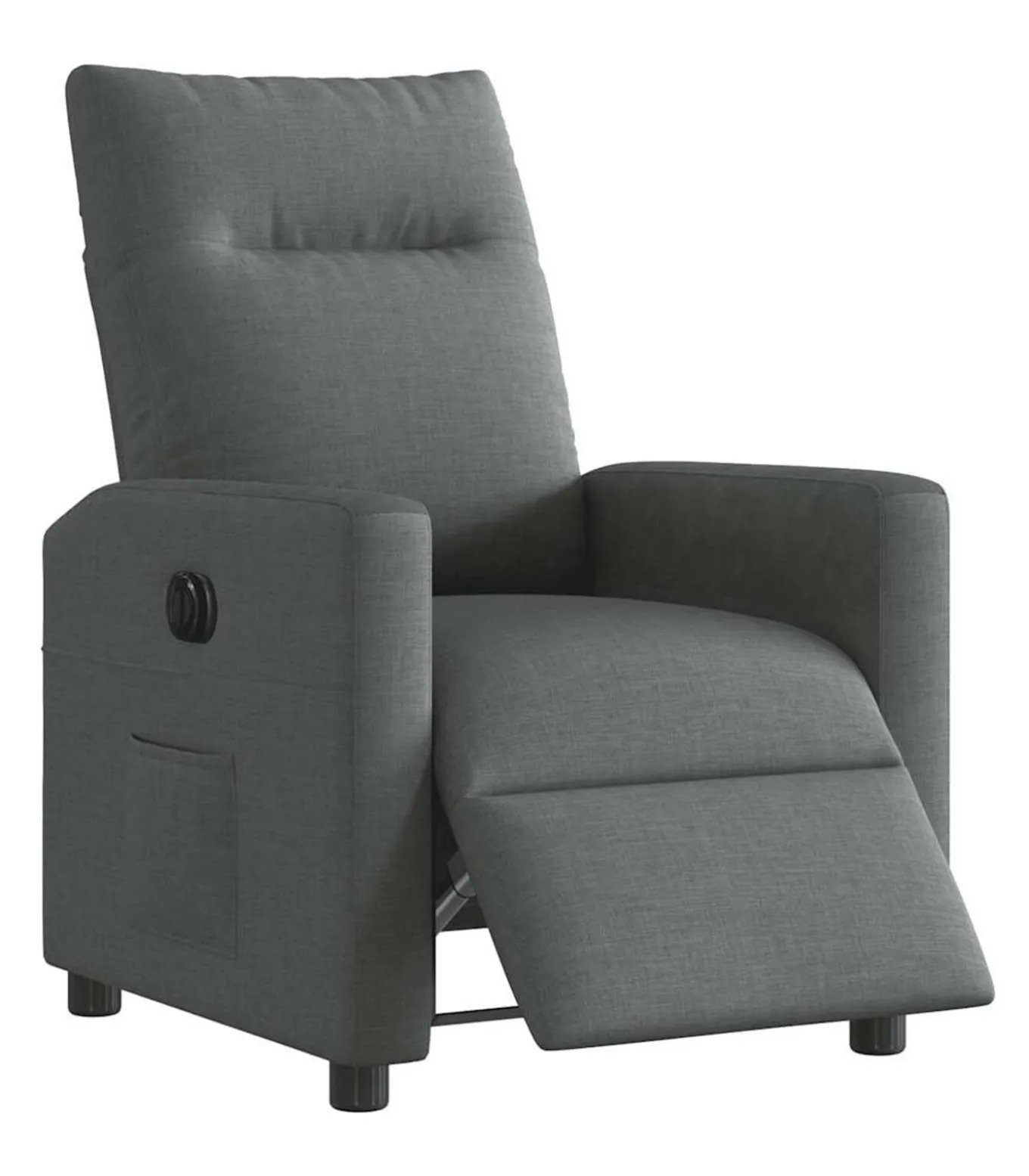 Fauteuil elektrisch verstelbaar stof donkergrijs