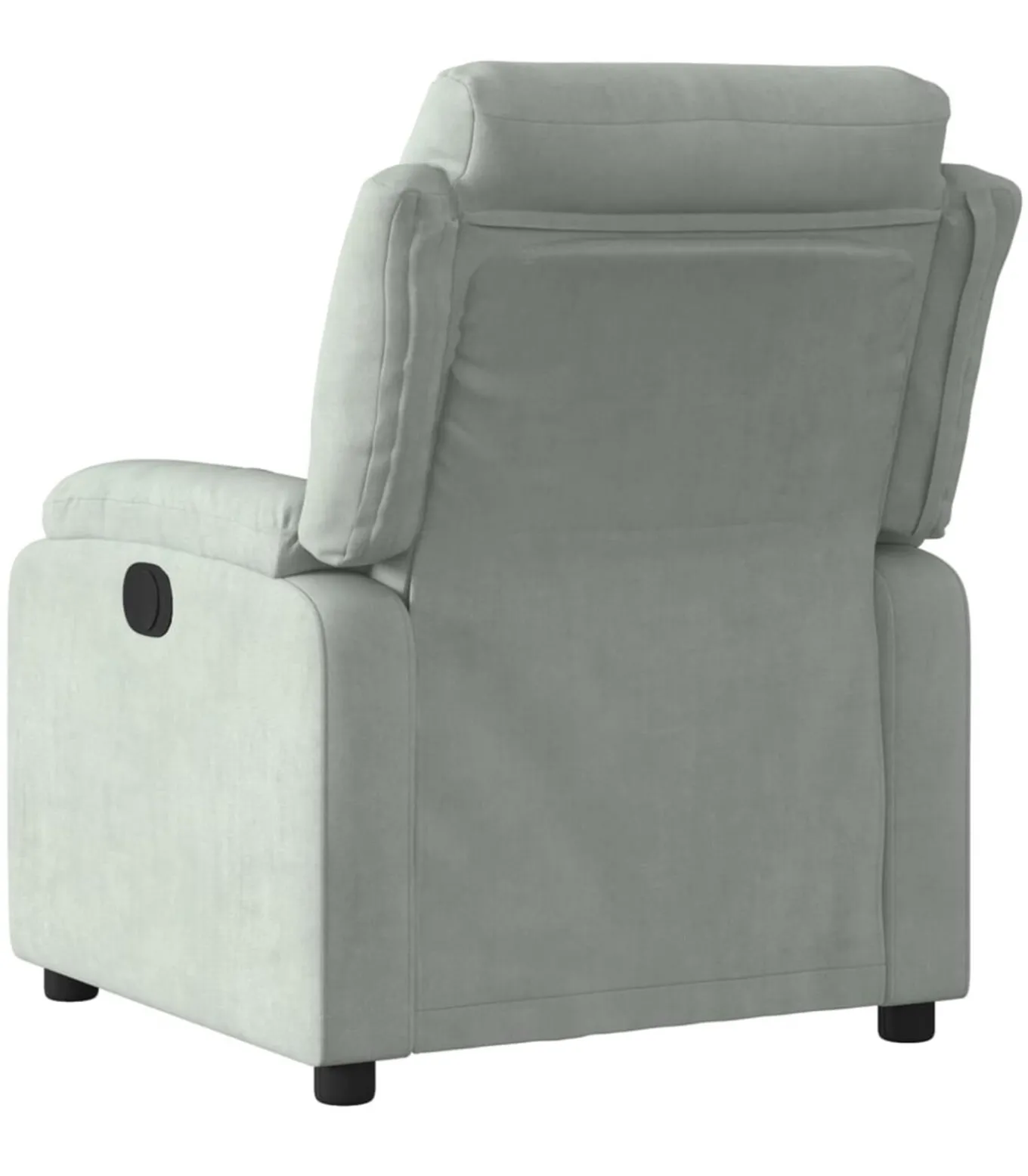 Fauteuil verstelbaar fluweel lichtgrijs