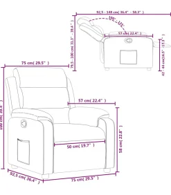 Fauteuil verstelbaar fluweel lichtgrijs