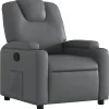 Fauteuil verstelbaar kunstleer grijs