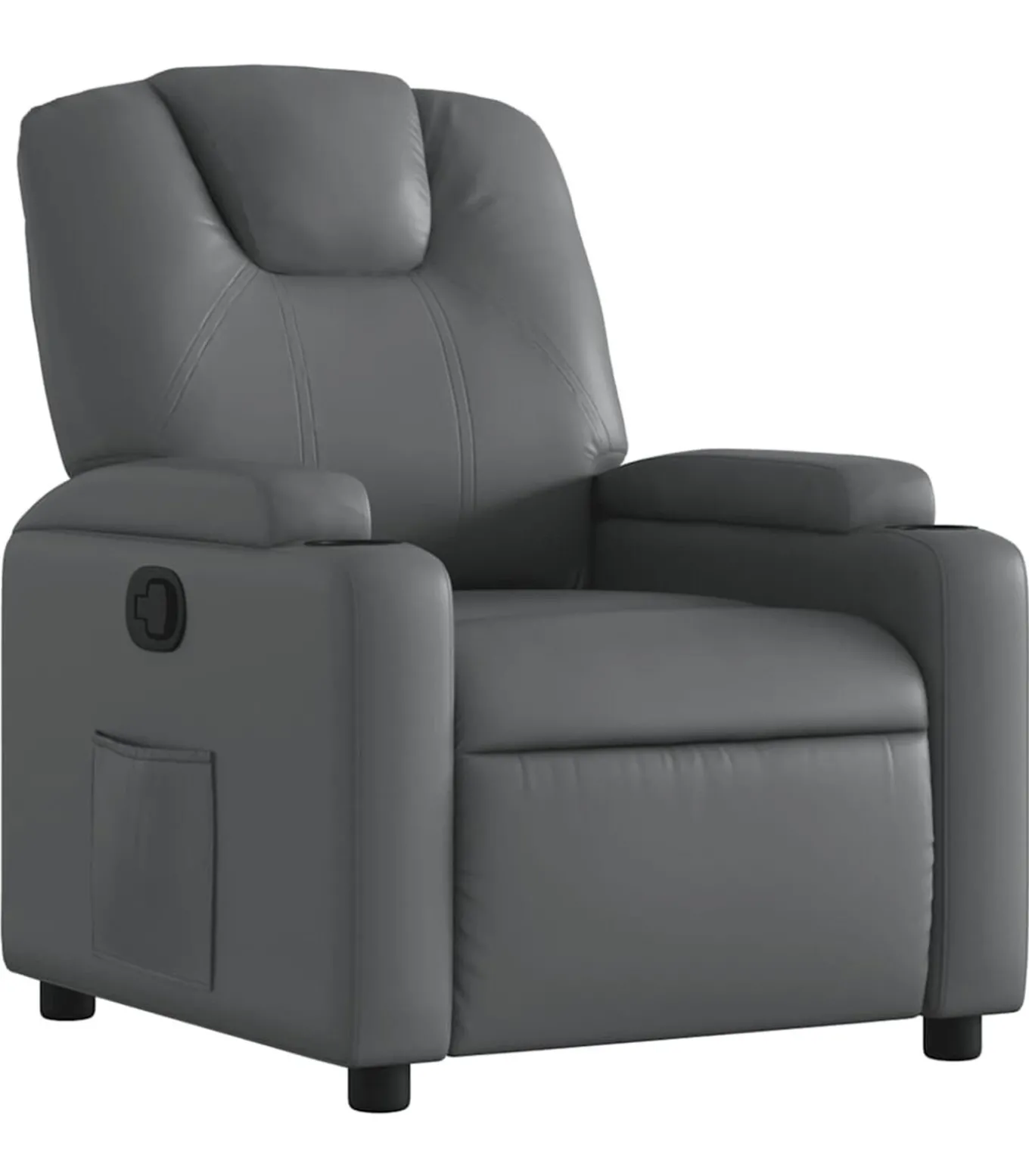 Fauteuil verstelbaar kunstleer grijs