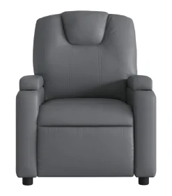 Fauteuil verstelbaar kunstleer grijs