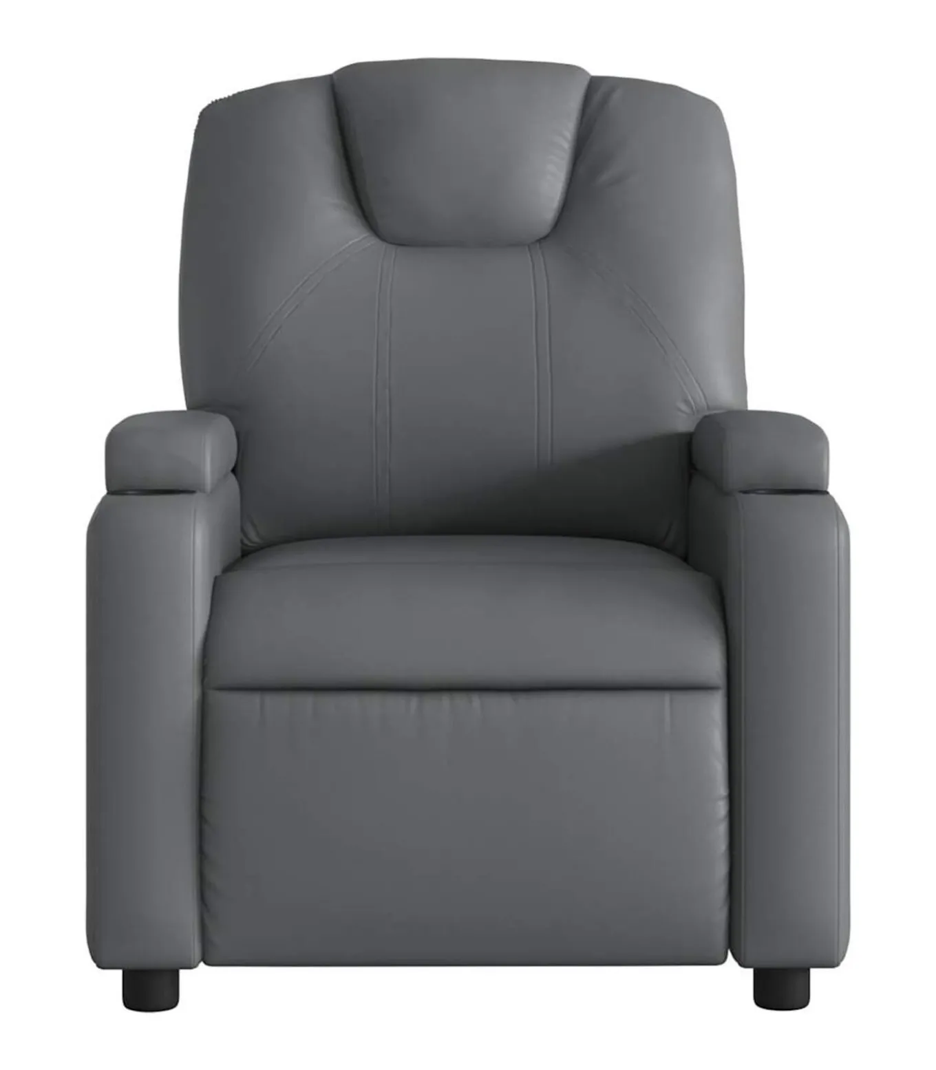 Fauteuil verstelbaar kunstleer grijs