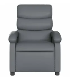 Fauteuil verstelbaar kunstleer grijs