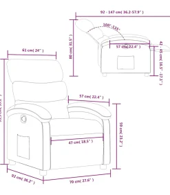 Fauteuil verstelbaar kunstleer grijs